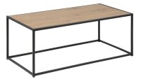 Couchtisch SEAFORD mattschwarz Wildeiche Look Puristisch