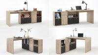 Schreibtisch LEXX Tisch Bürotisch in Sonoma Eiche sägerau