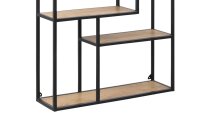 Wandregal SEAFORD schwarz matt Wildeiche Look Puristisch