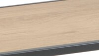 Wandregal SEAFORD schwarz Wildeiche Optik 4 Ablagen