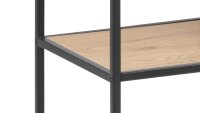 Wandregal SEAFORD schwarz Wildeiche Optik 4 Ablagen