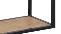 Wandregal SEAFORD schwarz Wildeiche Optik 4 Ablagen