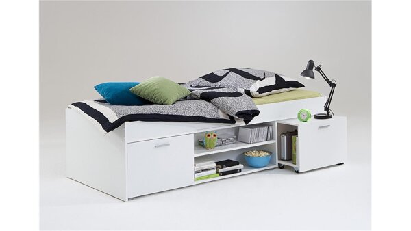 Bett CARLO Einzelbett Kinderzimmermöbel 90x200 in weiß