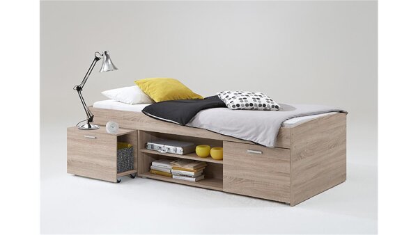Bett CARLO Kinderbett Kinderzimmerbett in Eiche Dekor 90x200