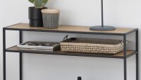 Konsolentisch SEAFORD mattschwarz Wildeiche Look Puristisch
