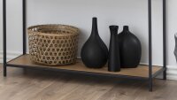 Konsolentisch SEAFORD mattschwarz Wildeiche Look Puristisch