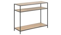 Konsolentisch SEAFORD mattschwarz Wildeiche Look Puristisch