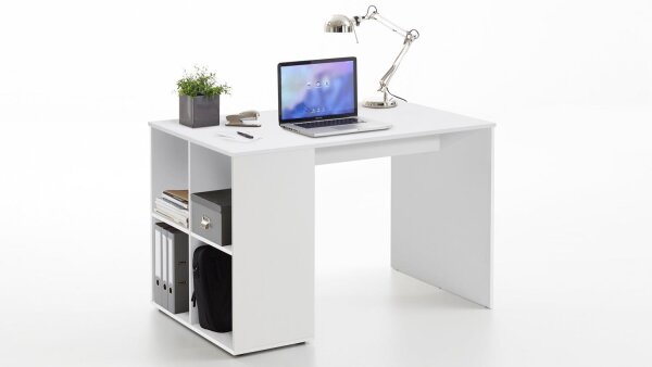 Schreibtisch GENT Computertisch Bürotisch Home Office in weiß 117x73