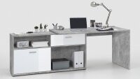 Eck Schreibtisch DIEGO Computertisch Winkeltisch Beton...