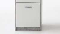 Schreibtisch JACKSON Computertisch Bürotisch in Beton weiß 123x50 cm