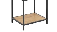 Nachttisch SEAFORD schwarz matt Wildeiche Look Puristisch