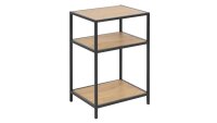 Nachttisch SEAFORD schwarz matt Wildeiche Look Puristisch