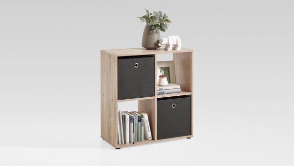 Raumteiler MEGA 400 Bücherregal Regal Standregal in Eiche 70x73 cm