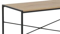 Schreibtisch SEAFORD schwarz matt Wildeiche Look Puristisch