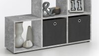 Raumteiler MEGA 1 Stufenregal Regal in Beton Optik 6 Fächer