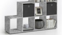 Raumteiler MEGA 2 Stufenregal Regal in Beton Dekor 10 Fächer