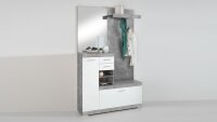 Garderobe BRISTOL 1000 Dielenschrank in Beton und...