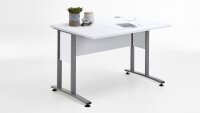 Schreibtisch CALVIA 1 in weiß mit Metallkufen 120 cm
