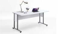 Schreibtisch CALVIA 2 in weiß mit Metallkufen 160 cm