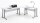 Winkelschreibtisch Calvia 240x200 cm weiß inkl. Rollcontainer