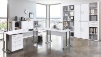 Arbeitszimmer Calvia Büro Komplettset in weiß...