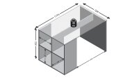 Schreibtisch GENT Computertisch Bürotisch in Betonoptik Home Office