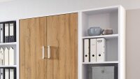 Regalwand CALVIA Regal Schrank Büro-Set weiß...