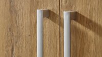 Regalwand CALVIA Regal Schrank Büro-Set weiß und Alteiche abschließbar