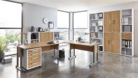 Arbeitszimmer CALVIA Büro Komplett Set weiß...
