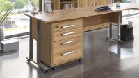 Arbeitszimmer CALVIA Büromöbel Komplett-Set in Alteiche