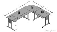 Winkelschreibtisch DALLAS Büro Schreibtisch Artisan Eiche