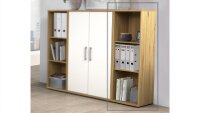 Regal DALLAS Büroregal Standregal Artisan Eiche 124 cm