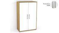 Aktenkommode DALLAS Büro Aktenschrank Artisan Eiche weiß
