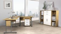 Aktenkommode DALLAS Aktenschrank weiß Artisan Eiche Büro