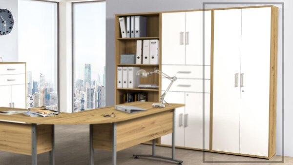 Aktenschrank DALLAS Büro Standschrank Artisan Eiche 2-trg