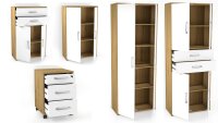 Büro-Set 1 DALLAS Arbeitszimmer Set 9-tlg Artisan Eiche