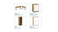 Büro-Set 2 DALLAS Arbeitszimmer Set Artisan Eiche 5-tlg