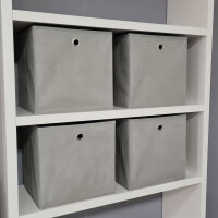 Faltbox FLORI 1 4er Set Regal Korb Aufbewahrungsbox 32x32x32 schlamm grau