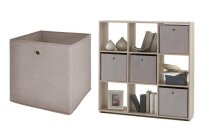 Faltbox FLORI 1 4er Set Regal Korb Aufbewahrungsbox 32x32x32 schlamm grau