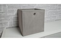 Faltbox FLORI 1 4er Set Regal Korb Aufbewahrungsbox 32x32x32 schlamm grau