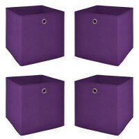Faltbox FLORI 1 4er Set Korb Aufbewahrungsbox in brombeer