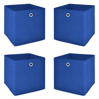 Faltbox FLORI 1 Korb Regal Aufbewahrungsbox in blau 4er Set