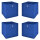 Faltbox FLORI 1 Korb Regal Aufbewahrungsbox in blau 4er Set