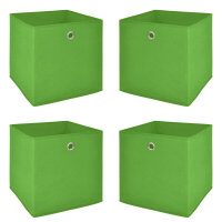 Faltbox FLORI 1 Korb Regal Aufbewahrungsbox in grün 4er Set