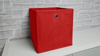 Faltbox FLORI 1 Korb Regal Aufbewahrungsbox 4er Set in rot