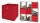 Faltbox FLORI 1 Korb Regal Aufbewahrungsbox 4er Set in rot