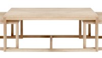 Couchtisch Set 3-tlg CORNUS Eiche furniert weiß pigmentiert