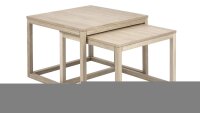 Satztisch 2-tlg CORNUS Eiche Furnier weiß pigmentiert