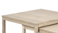 Satztisch 2-tlg CORNUS Eiche Furnier weiß pigmentiert