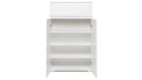 Highboard BLANC 3 hohe Kommode 2-türig mit Schubkasten weiß 80x131